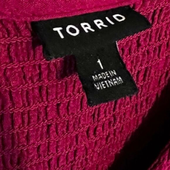 TORRID Plus Size NEW Gauze Babydoll LongSleeve  Tunic 1X - Picture 5 of 11